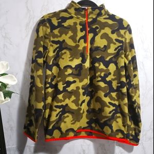 Fleece Camouflaged Pullover Boys Sweatshirt